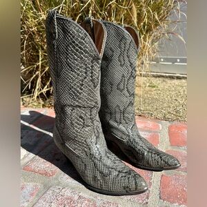 Gray Snakeskin Women's Boots